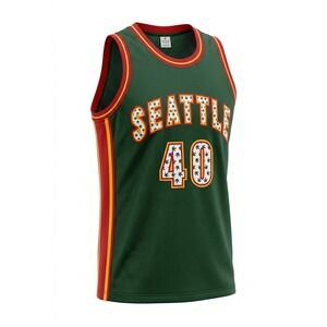 Shawn Kemp Signed Seattle SuperSonics Custom Jersey XL BAS COA Autographed #40